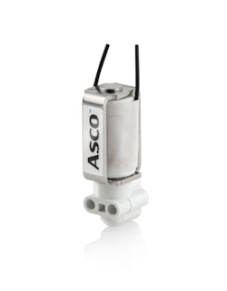 The new ASCO™ Series 090 three-way miniature solenoid valve enables designers to create lighter, more space-efficient solutions for gas control in oxygen therapy, compression therapy and gas analyzer devices. The new ASCO™ Series 090 three-way miniature solenoid valve enables designers to create lighter, more space-efficient solutions for gas control in oxygen therapy, compression therapy and gas analyzer devices.