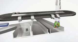 By varying the space between independent movers, Beckhoff&rsquo;s XTS can allow differently sized bags to be filled on the same line without the need for mechanical changeover.