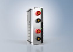 The ELM3002-0205 EtherCAT Terminal enables high-voltage measurements with high accuracy and sampling rates for car batteries, generators and motors. The ELM3002-0205 EtherCAT Terminal enables high-voltage measurements with high accuracy and sampling rates for car batteries, generators and motors.
