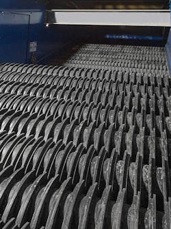 Inside view of a DRS glass breaker machine. Inside view of a DRS glass breaker machine.