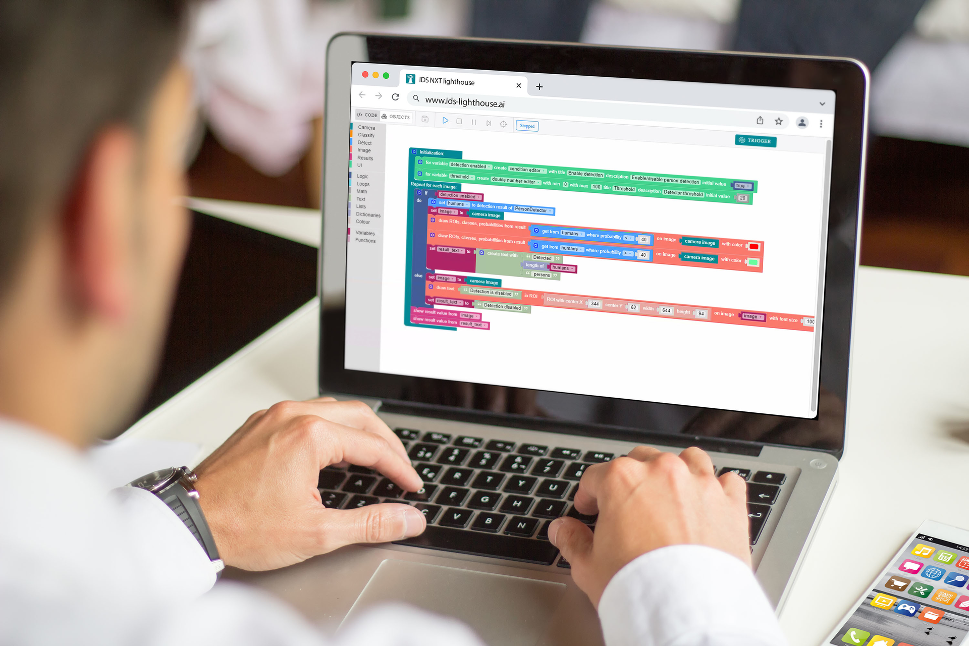 Blockbased Editor Create Vision Apps Without Programming Knowledge