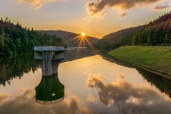 A reservoir in Oberzent, Germany. A reservoir in Oberzent, Germany.