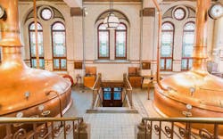 Brewery production equipment inside Heineken's Amsterdam brewery. Brewery production equipment inside Heineken's Amsterdam brewery.