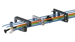 Exploded view of the KDSI-SR cable entry system with frame, sealing elements and cables. Exploded view of the KDSI-SR cable entry system with frame, sealing elements and cables.