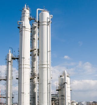 Distillation column at JSR plant.