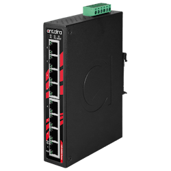 The Antaira LNP-0800G unmanaged switch supports eight Gigabit Ethernet connections with 30W per port PoE+. The Antaira LNP-0800G unmanaged switch supports eight Gigabit Ethernet connections with 30W per port PoE+.