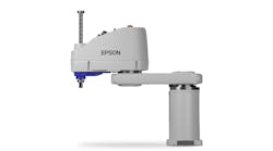 Epson&apos;s GX8 SCARA robot offers multiple arm configurations and a reach from 450mm up to 650mm.