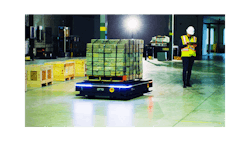The Otto 1500 autonomous mobile robot for heavy payloads includes front and rear 3D cameras for advanced obstacle avoidance and continuous mapping for a real-time visual of the facility.