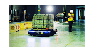 The Otto 1500 autonomous mobile robot for heavy payloads includes front and rear 3D cameras for advanced obstacle avoidance and continuous mapping for a real-time visual of the facility.