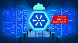 OPC UA Reverse Connect enables secure communication between OPC UA components that are separated by firewalls. Source: Softing Industrial OPC UA Reverse Connect enables secure communication between OPC UA components that are separated by firewalls. Source: Softing Industrial