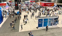 Attendees roam the show floor at Rockwell Automation&apos;s 31st annual Automation Fair in Chicago.