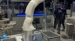 The Siemens AI picking software is robot and end-of-arm tooling agnostic. In its exhibit at PACK EXPO 2022, Siemens used a KUKA Agilus KR3 robot and a Robotiq EPick vacuum gripper to demonstrate the technology.