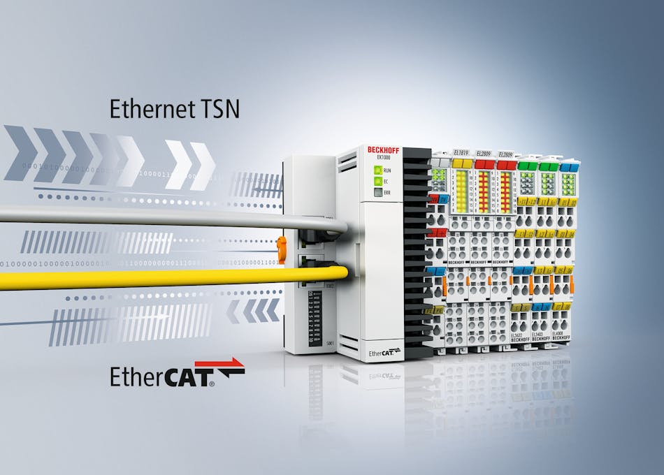 The EK1000 EtherCAT TSN Coupler from Beckhoff expands the range of applications of EtherCAT in heterogeneous network environments. Source: Beckhoff Automation