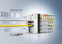 The EK1000 EtherCAT TSN Coupler from Beckhoff expands the range of applications of EtherCAT in heterogeneous network environments. Source: Beckhoff Automation The EK1000 EtherCAT TSN Coupler from Beckhoff expands the range of applications of EtherCAT in heterogeneous network environments. Source: Beckhoff Automation