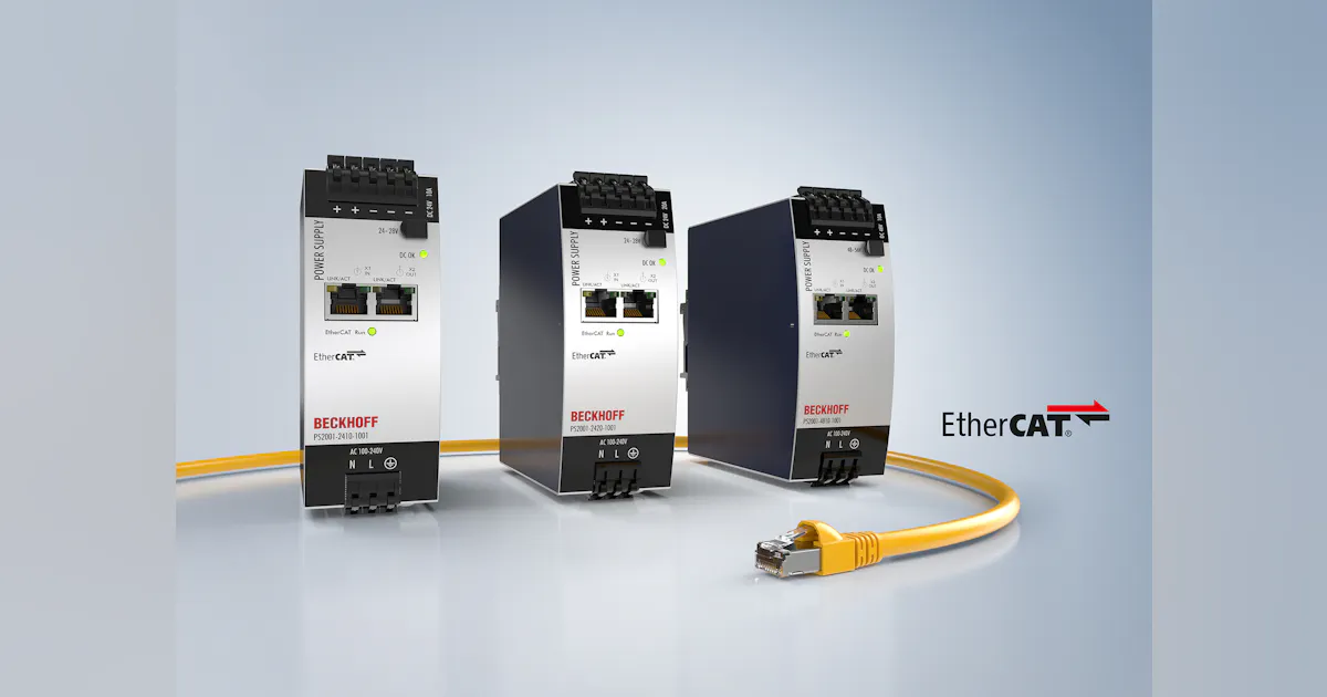 Beckhoff Integrates EtherCAT Interface Directly into Power Supplies ...