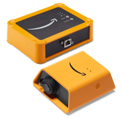 AWS Monitron gateway (top) and sensor. Source: AWS AWS Monitron gateway (top) and sensor. Source: AWS