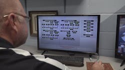 John Smith, director of the New Freedom wastewater treatment plant, monitors remote data via Profinet communications. Photo Courtesy: Phoenix Contact John Smith, director of the New Freedom wastewater treatment plant, monitors remote data via Profinet communications. Photo Courtesy: Phoenix Contact