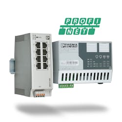 These switches from Phoenix Contact are among the products that members of PI design for Profinet.