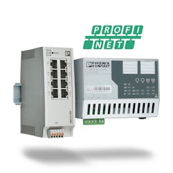 These switches from Phoenix Contact are among the products that members of PI design for Profinet. These switches from Phoenix Contact are among the products that members of PI design for Profinet.