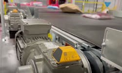 AWS Monitron sensors mounted on conveyor belt motors. Source: AWS AWS Monitron sensors mounted on conveyor belt motors. Source: AWS