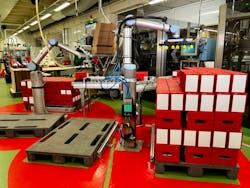 The cobot palletizing system at Nortura.