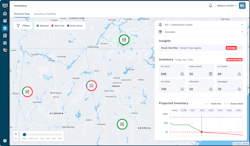AWS Supply Chain app visualizes inventory and stock out risks. Source: AWS AWS Supply Chain app visualizes inventory and stock out risks. Source: AWS