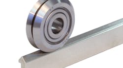 DualVee guide wheel and track. DualVee guide wheel and track.