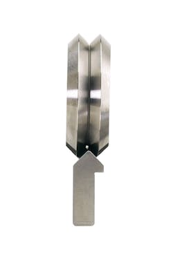 Direct view of DualVee guide wheel and track. Direct view of DualVee guide wheel and track.