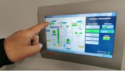 The Beckhoff CP690x built-in touch panel provides a clear, convenient location from which to visualize and operate the B&ouml;sendorfer varnishing plant using the HTML5-based TwinCAT HMI.