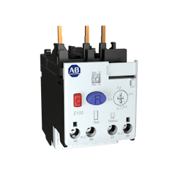 The Allen-Bradley E100 electronic overload relay includes increased accuracy and repeatability, a self-powered design with lower heat dissipation, and certifications to comply with many applications.
