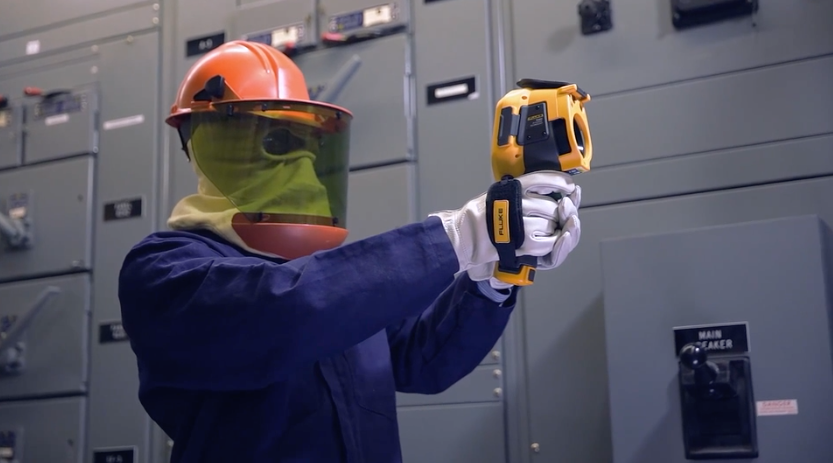 Thermal imaging team member capturing data per Baseline workflow directive. Source: Fluke