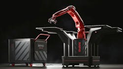 A mobile pedestal re-imagines the industrial work cell with the same flexibility seen in Rapid Robotics' collaborative robot (cobot) system, as the pedestal can be moved or reconfigured and then re-locked into place by a single person. (Photo: Business Wire) A mobile pedestal re-imagines the industrial work cell with the same flexibility seen in Rapid Robotics' collaborative robot (cobot) system, as the pedestal can be moved or reconfigured and then re-locked into place by a single person. (Photo: Business Wire)