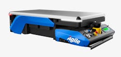 The Agile 1500 automated guided vehicle will serve as the mobile base of the new Comau cobot. The Agile 1500 automated guided vehicle will serve as the mobile base of the new Comau cobot.