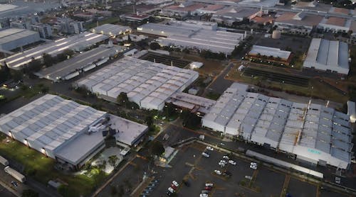 An aerial view of the former Siemens low-voltage motors facility in Guadalajara, Mexico.