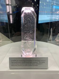 Quartz manufactured by Epson for use in its GyroPlus technology. Quartz manufactured by Epson for use in its GyroPlus technology.