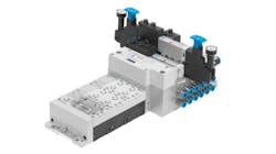 The decentralized CPX/VTSA is designed for automating clamping and stopper functions. It combines pneumatic valves, I/O modules and safety functions with fieldbus and IO-Link options.