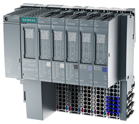 Siemens Simatic ET 200SP is a scalable I/O systems with IP20 degree of protection.