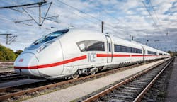 High-speed Deutsche Bahn train. High-speed Deutsche Bahn train.