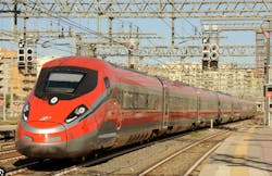High-speed Ferrovie dello Stato train. High-speed Ferrovie dello Stato train.