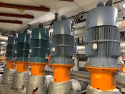 The new IE5 SynRM motors from ABB with smart sensors installed at Tatkett’s Ronneby, Sweden, facility. The new IE5 SynRM motors from ABB with smart sensors installed at Tatkett’s Ronneby, Sweden, facility.