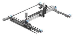 Festo’s three-dimensional gantry cartesian robot. Source: Festo Festo’s three-dimensional gantry cartesian robot. Source: Festo