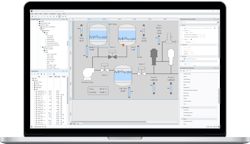AN HMI screen being designed in Ignition. AN HMI screen being designed in Ignition.