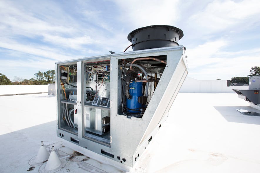 CaptiveAire manufactured Paragon roof top unit with the Danfoss compressor installed.
