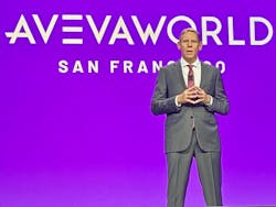 Caspar Herzberg, CEO of Aveva, at Aveva World 2023. Caspar Herzberg, CEO of Aveva, at Aveva World 2023.