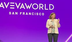 Kim Custeau, executive vice president of portfolio management at Aveva, at Aveva World 2023. Kim Custeau, executive vice president of portfolio management at Aveva, at Aveva World 2023.