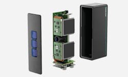 An exploded view of Pepperl+Fuchs' SmartRunner Explorer 3D time-of-flight vision sensor technology. An exploded view of Pepperl+Fuchs' SmartRunner Explorer 3D time-of-flight vision sensor technology.