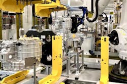 View of Nio's motor production operations using Comau's automated manufacturing environment created for the EV maker. Source; Comau View of Nio's motor production operations using Comau's automated manufacturing environment created for the EV maker. Source; Comau