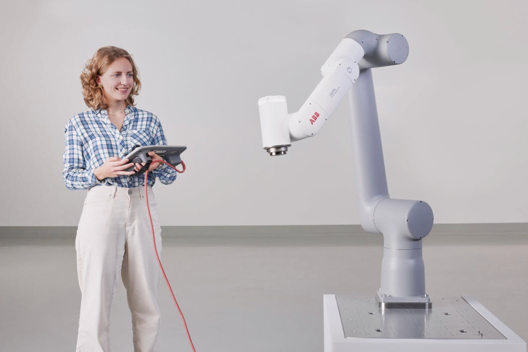 GoFa 12 cobots offer tool center point speeds of up to two meters per second with 0.02-millimeter repeatability. Source: ABB Robotics