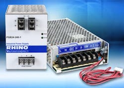The Rhino Select series of power supplies from AutomationDirect feature an integrated UPS that provides seamless battery switchover to keep critical operations running during an unexpected loss of power.