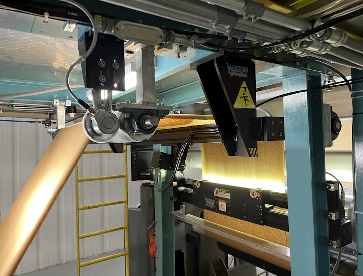 The installed wrinkle detection system in the customer’s web coater. Source: Vision Optronix/Teledyne Dalsa